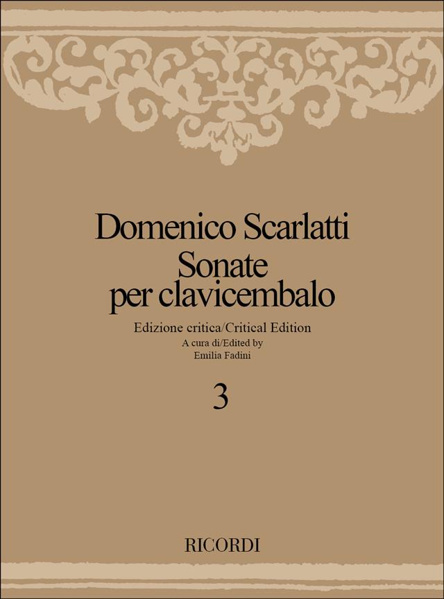 Sonate Per Clavicembalo - Volume 3 - Ed. Critica E. Fadini, softcover - pro cembalo